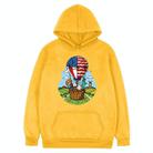 Balloon Printed Fleece Hooded Sweatshirt Print On Your Demand, Size:XXL(Yellow) - 1