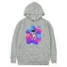 Astronaut Printed Fleece Hooded Sweatshirt Print On Your Demand, Size:XS(Grey) - 1