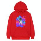 Astronaut Printed Fleece Hooded Sweatshirt Print On Your Demand, Size:M(Red) - 1