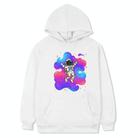 Astronaut Printed Fleece Hooded Sweatshirt Print On Your Demand, Size:L(White) - 1