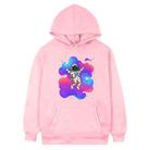 Astronaut Printed Fleece Hooded Sweatshirt Print On Your Demand, Size:L(Pink) - 1