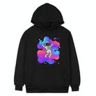 Astronaut Printed Fleece Hooded Sweatshirt Print On Your Demand, Size:XXL(Black) - 1