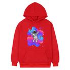 Astronaut Printed Fleece Hooded Sweatshirt Print On Your Demand, Size:XXXL(Red) - 1