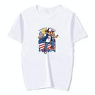 Boy Printed Round Neck Modal Short Sleeve T-shirt Print On Your Demand, Size:XXXXL(White) - 1