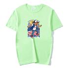 Boy Printed Round Neck Modal Short Sleeve T-shirt Print On Your Demand, Size:XXXXL(Mint Green) - 1