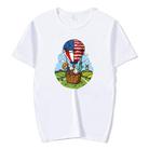 Balloon Printed Round Neck Modal Short Sleeve T-shirt Print On Your Demand, Size:S(White) - 1