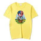 Balloon Printed Round Neck Modal Short Sleeve T-shirt Print On Your Demand, Size:S(Yellow) - 1