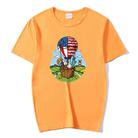 Balloon Printed Round Neck Modal Short Sleeve T-shirt Print On Your Demand, Size:L(Yellow) - 1