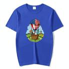 Balloon Printed Round Neck Modal Short Sleeve T-shirt Print On Your Demand, Size:XL(Blue) - 1