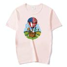 Balloon Printed Round Neck Modal Short Sleeve T-shirt Print On Your Demand, Size:XXXL(Orange) - 1