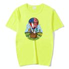 Balloon Printed Round Neck Modal Short Sleeve T-shirt Print On Your Demand, Size:XXXXL(Grass Green) - 1