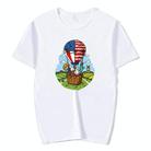Balloon Printed Round Neck Modal Short Sleeve T-shirt Print On Your Demand, Size:XXXXXL(White) - 1