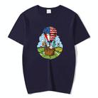 Balloon Printed Round Neck Modal Short Sleeve T-shirt Print On Your Demand, Size:XXXXXL(Navy Blue) - 1