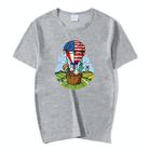 Balloon Printed Round Neck Modal Short Sleeve T-shirt Print On Your Demand, Size:XXXXXL(Lake Blue) - 1