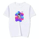 Astronaut Printed Round Neck Modal Short Sleeve T-shirt Print On Your Demand, Size:L(White) - 1