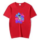 Astronaut Printed Round Neck Modal Short Sleeve T-shirt Print On Your Demand, Size:L(Black) - 1