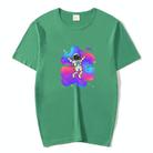 Astronaut Printed Round Neck Modal Short Sleeve T-shirt Print On Your Demand, Size:L(Dark Green) - 1