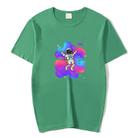 Astronaut Printed Round Neck Modal Short Sleeve T-shirt Print On Your Demand, Size:XL(Dark Green) - 1