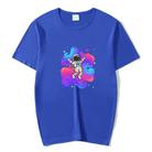 Astronaut Printed Round Neck Modal Short Sleeve T-shirt Print On Your Demand, Size:XXL(Blue) - 1