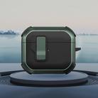 For AirPods 3 Starship Wireless Earphones Case with Magnetic Switch(Black Green) - 1