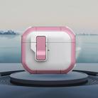 For AirPods 3 Starship Wireless Earphones Case with Magnetic Switch(White Pink) - 1