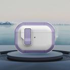 For AirPods Pro 2 Starship Wireless Earphones Case with Magnetic Switch(White Purple) - 1
