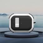 For AirPods Pro Starship Wireless Earphones Case with Magnetic Switch(Black White) - 1