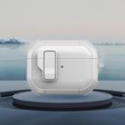 For AirPods Pro Starship Wireless Earphones Case with Magnetic Switch(White) - 1
