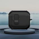 For AirPods 4 Starship Wireless Earphones Case with Magnetic Switch(Black) - 1