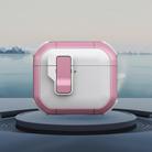 For AirPods 4 Starship Wireless Earphones Case with Magnetic Switch(White Pink) - 1
