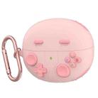For Huawei FreeClip Retro Game Console Style Silicone Earbuds Case(Pink) - 1