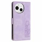 For Sharp Aquos Sense9 Tulips Embossed Leather Phone Case with Lanyard(Purple) - 3