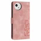 For Sharp Aquos wish5 Tulips Embossed Leather Phone Case with Lanyard(Pink) - 3