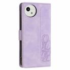 For Sharp Aquos wish5 Tulips Embossed Leather Phone Case with Lanyard(Purple) - 3