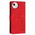 For Sharp Aquos wish5 Tulips Embossed Leather Phone Case with Lanyard(Red) - 3