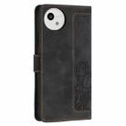 For Sharp Aquos wish5 Tulips Embossed Leather Phone Case with Lanyard(Black) - 3