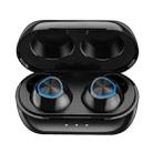 REMAX TWS-16 Bluetooth 5.0 Metal True Wireless Bluetooth Music Earphone with Charging Box(Black) - 1