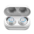 REMAX TWS-16 Bluetooth 5.0 Metal True Wireless Bluetooth Music Earphone with Charging Box(White) - 1