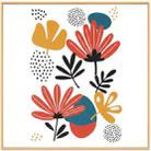 Flowers Decorative Painting with Aluminum Alloy Frame Print On Your Demand, Size:90x90cm(Flowers) - 1