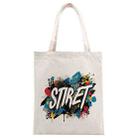 Alphabet Printed Canvas Handbag Digital Print On Your Demand, Size:40x35cm(Beige) - 1