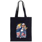 Boy Printed Canvas Handbag Digital Print On Your Demand, Size:25x20cm(Black) - 1