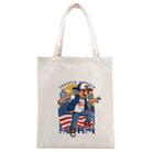 Boy Printed Canvas Handbag Digital Print On Your Demand, Size:35x30cm(Beige) - 1