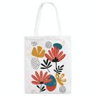 Flowers Printed Canvas Handbag Digital Print On Your Demand, Size:25x20cm(White) - 1