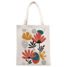 Flowers Printed Canvas Handbag Digital Print On Your Demand, Size:40x35cm(Beige) - 1