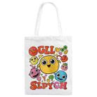 Funny Face Printed Canvas Handbag Digital Print On Your Demand, Size:30x25cm(White) - 1