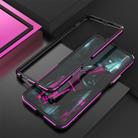 For Huawei Honor X10 Aluminum Alloy Shockproof Protective Bumper Frame(Black Purple) - 2