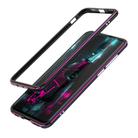 For Huawei P40 Aluminum Alloy Shockproof Protective Bumper Frame(Black Purple) - 1