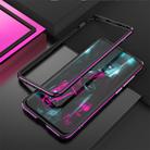 For Huawei P40 Aluminum Alloy Shockproof Protective Bumper Frame(Black Purple) - 2