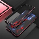 For Huawei P40 Aluminum Alloy Shockproof Protective Bumper Frame(Black Red) - 1