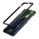 For Huawei P40 Aluminum Alloy Shockproof Protective Bumper Frame(Black Blue) - 1